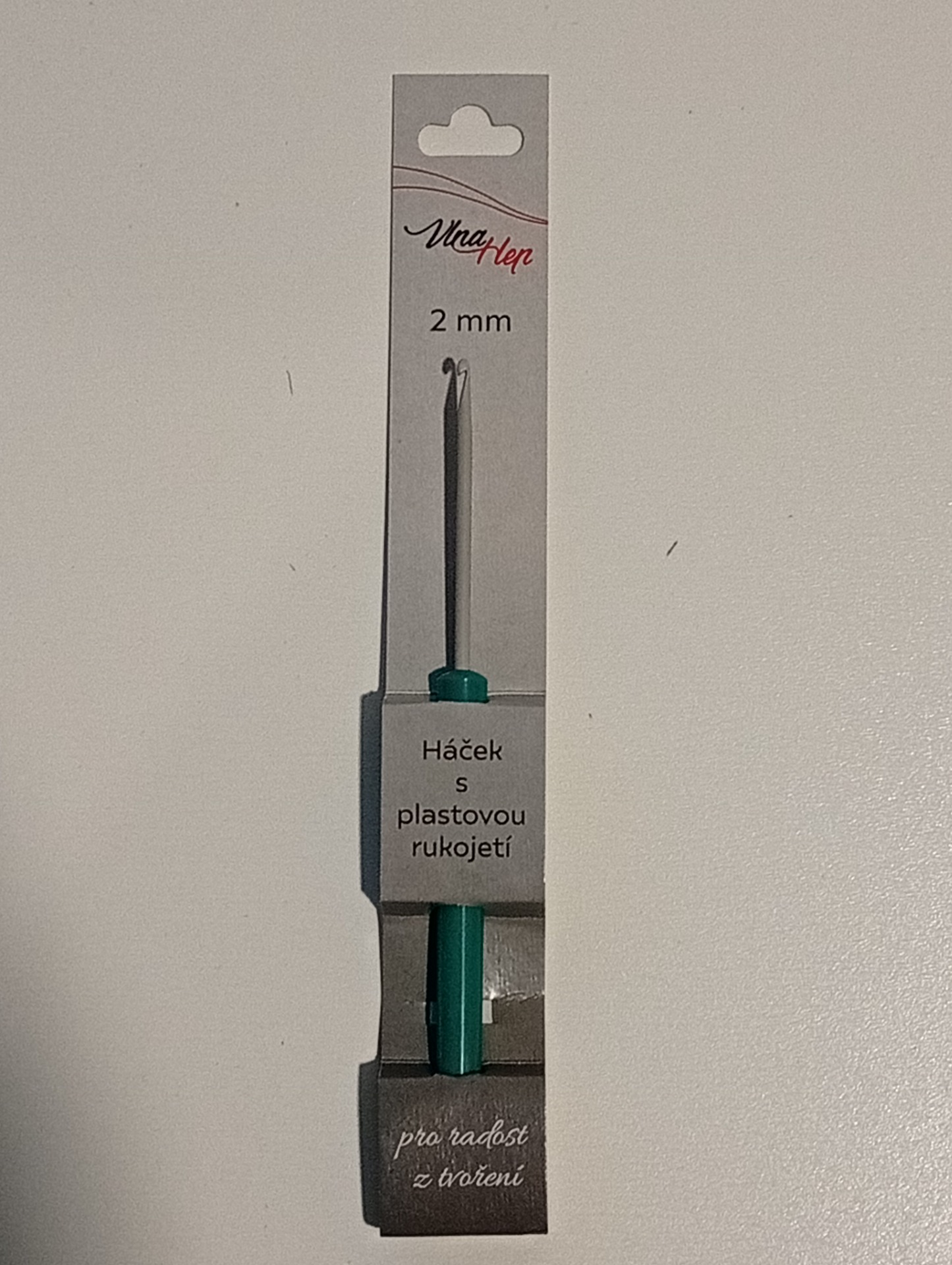 Háček s plastovou rukojetí 2 mm