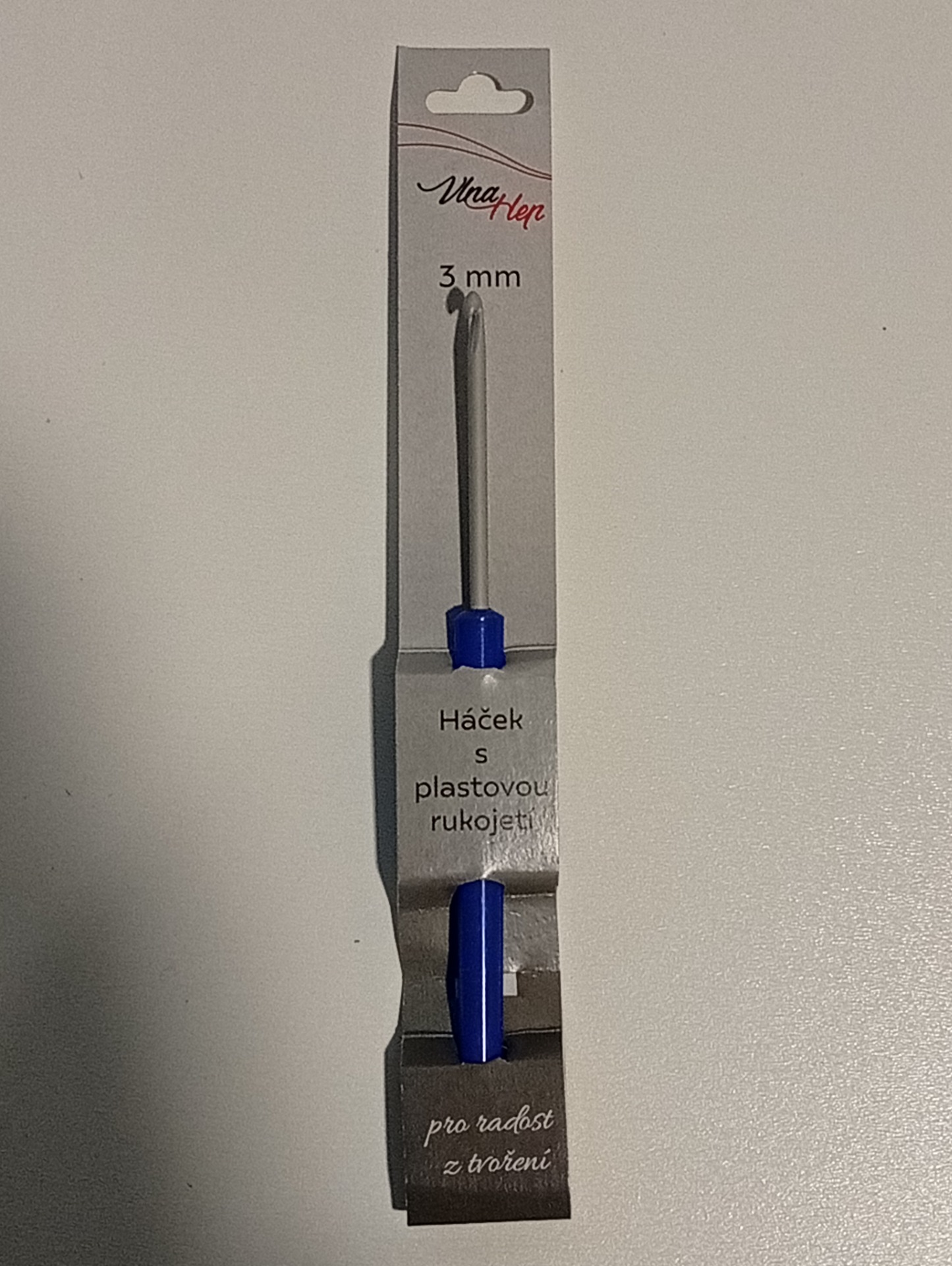 Háček s plastovou rukojetí 3 mm