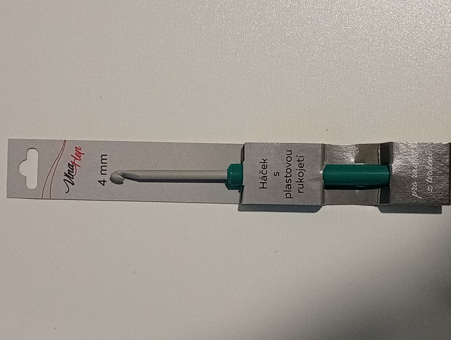 Háček s plastovou rukojetí 4 mm