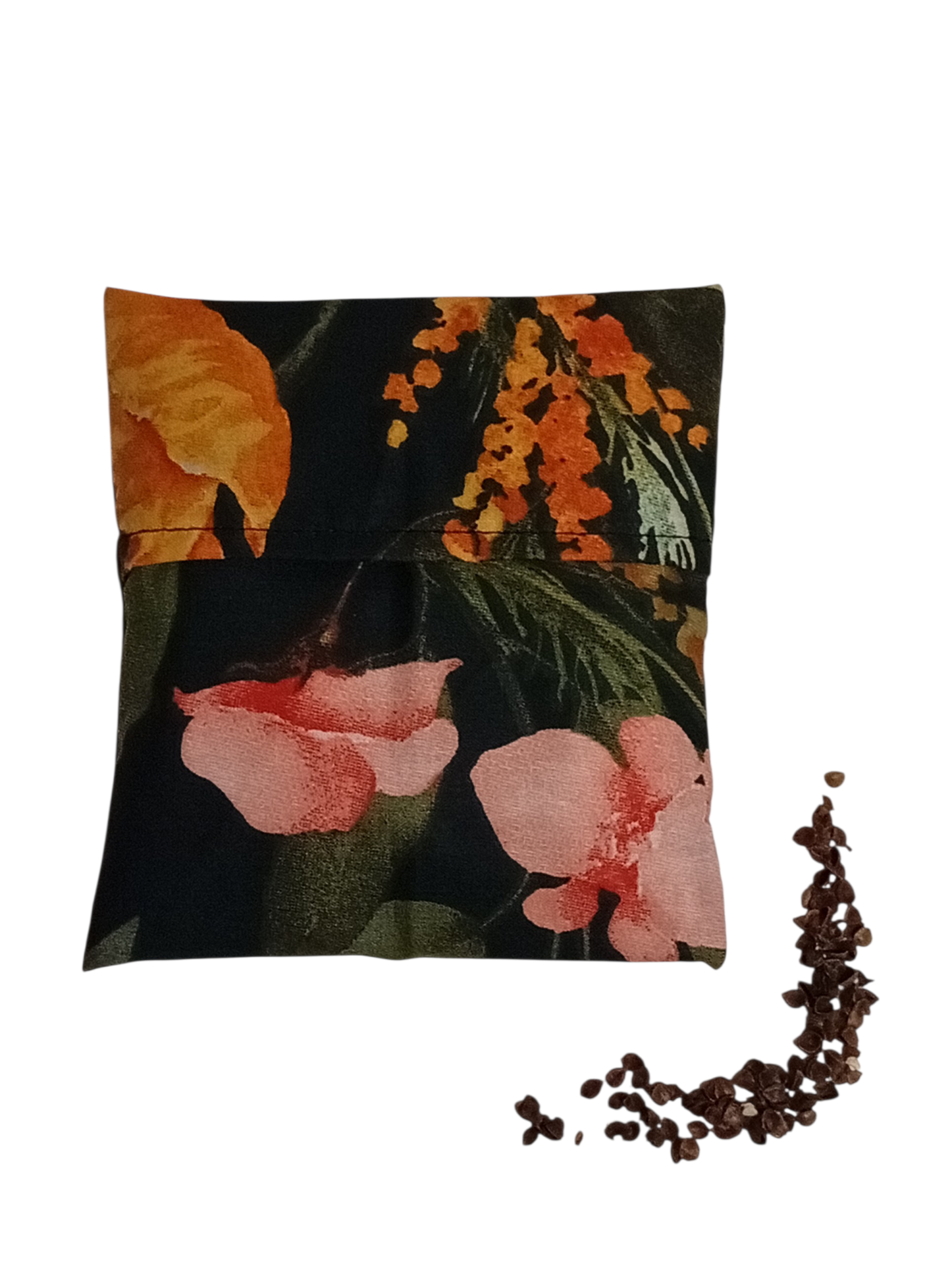 Nahřívací pohankový polštářek "květy"