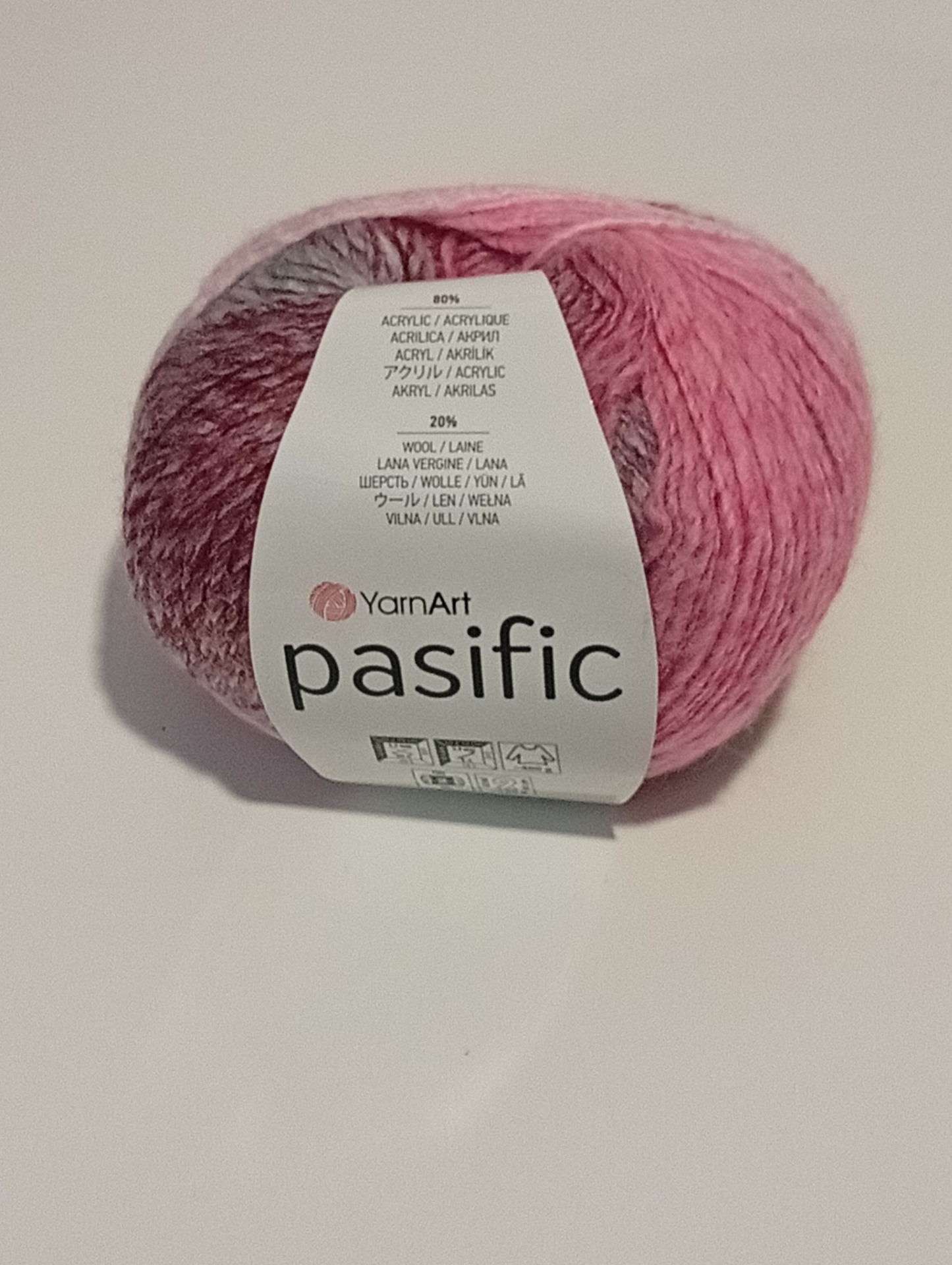 Příze Pacific 310 růžová, šedá, vínová 